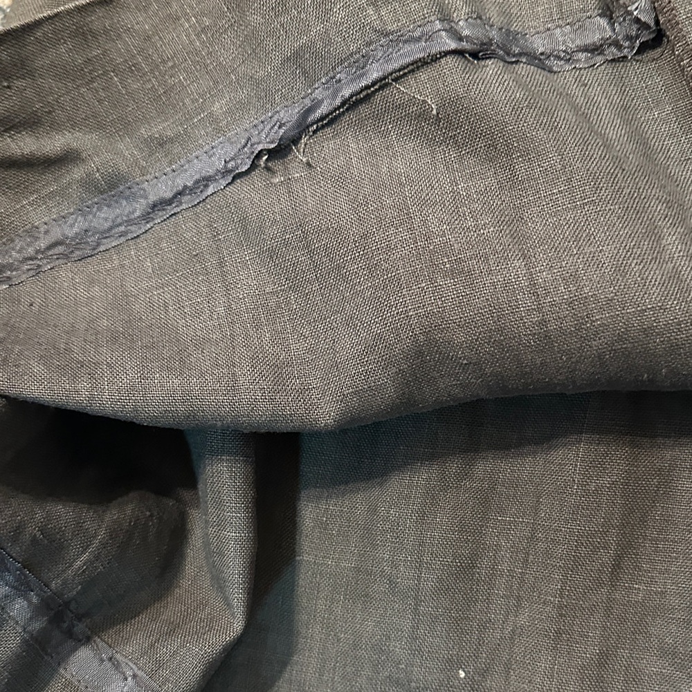 Anne Klein Vintage Charcoal Linen Midi Dress - Picture 7 of 7